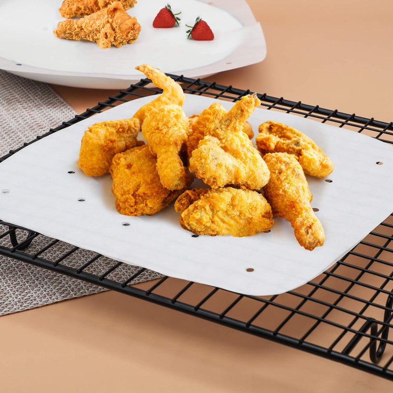Beasea Parchment Paper 12 Inch, 200pcs White Perforated Parchment Paper for Air Fryer and Steaming Basket - Image 5